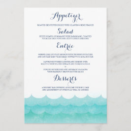 Anpassningsbar vid Sea Nautical Bröllop Menu Meny