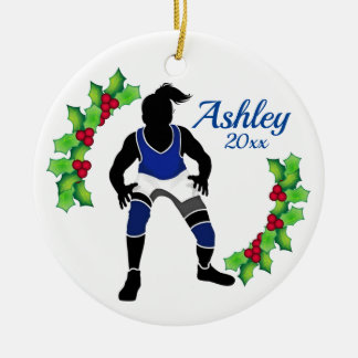 Anpassningsbar Vilande jul Ornament Blue