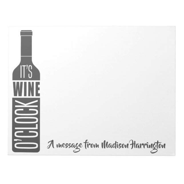 Anpassningsbar Vin-citat Anteckningsblock (Framsida)
