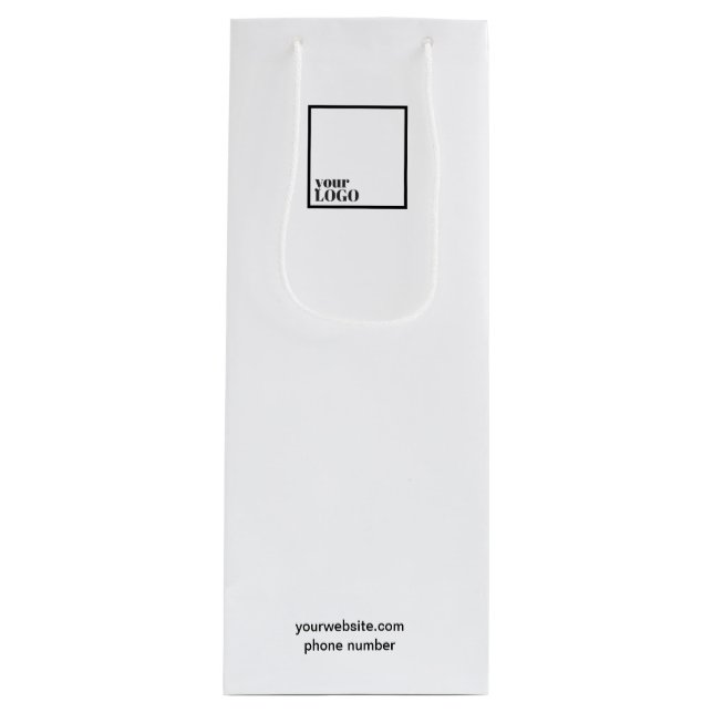 Anpassningsbar Vin Gift Bag med Logotyp (Framsidan)