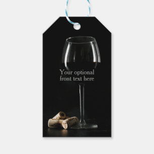 Anpassningsbar "Vin Glas" Presentetikett