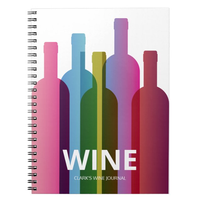 Anpassningsbar Vin Journal Anteckningsbok (Framsidan)