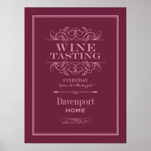 Anpassningsbar Vin Tasting Print - Home Decor Poster