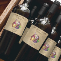 Anpassningsbar Vineyard Vintage Vin Grapes Barrel