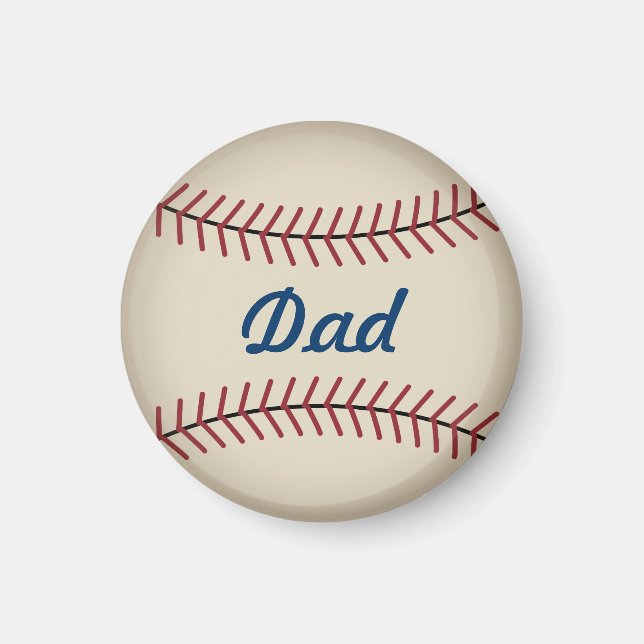 Anpassningsbar Vintage Baseball Magnet (Framsidan)