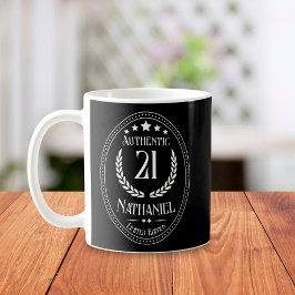 Anpassningsbar Vintage Black Begränsad Edition 21: Kaffemugg