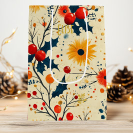 Anpassningsbar Vintage Blommigt Berry Gift Bag