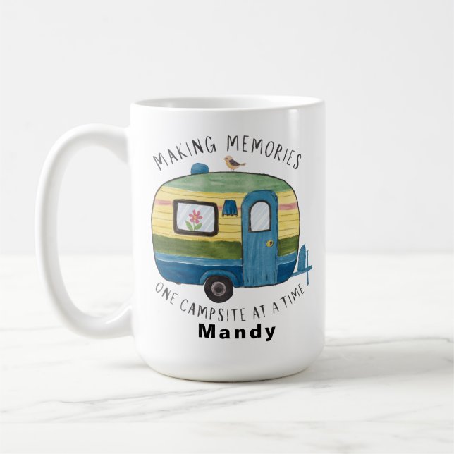 Anpassningsbar Vintage Camper Resecoffe Kaffemugg (Vänster)
