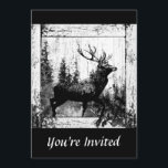 Anpassningsbar Vintage Design Stag, Bachelor Party Inbjudningar<br><div class="desc">Vintage Stag Design för det där Bachelor-partiet,  Stag Natt för pojkens natt ut firande</div>