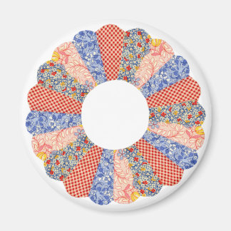 Anpassningsbar Vintage Dresden Platt Quilt Magnet