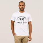 Anpassningsbar Vintage Farmhouse Stil Matar Shirt T-shirt<br><div class="desc">Klassisk typografi och en vintage mjölkkosbehandling hjälper till att skapa din egen vintage matar och utsädesgårdar stil logotyp t-shirt. Anpassa den bågformiga namn-texten,  året och platsen för en verkligt vänlig gåva till den seriösa eller hobby-bonden i ditt liv.</div>