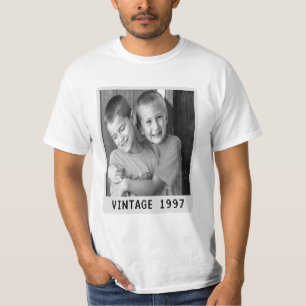 Anpassningsbar Vintage Foto och år nostalgisk Väns T Shirt
