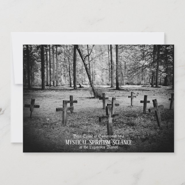 anpassningsbar vintage fotoinbjudan till Halloween Julkort (Framsida)