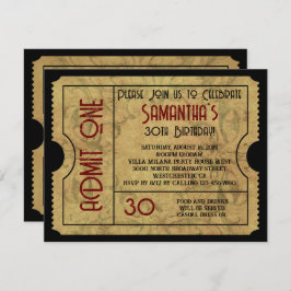 Anpassningsbar Vintage Guld tar emot inbjudningar 