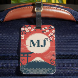 Anpassningsbar Vintage Japansk Mount Fuji Resväske Bagagebricka
