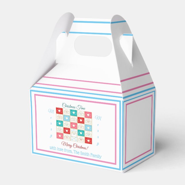 Anpassningsbar Vintage-julannonskalender Presentaskar (Framsidan Sidan)