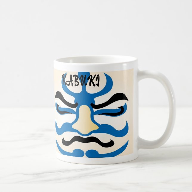 Anpassningsbar Vintage Kabuki Aesthetic Funny Japa Kaffemugg (Höger)