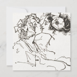 Anpassningsbar Vintage Kyss Lesbisk Gay Bröllop