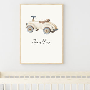 Anpassningsbar Vintage Leksbilsmodell Poster