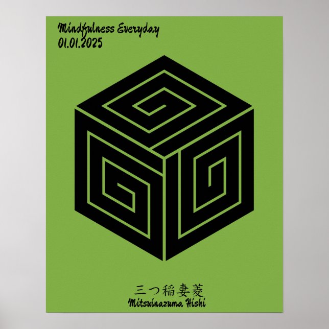 Anpassningsbar Vintage Minimalistisk japansk famil Poster (Framsidan)