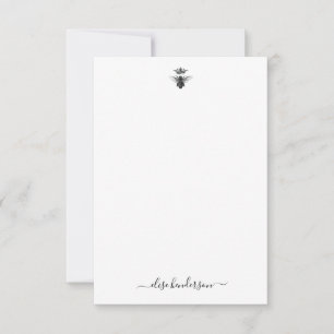 Anpassningsbar Vintage Queen Bee Note Card Anteckningskort
