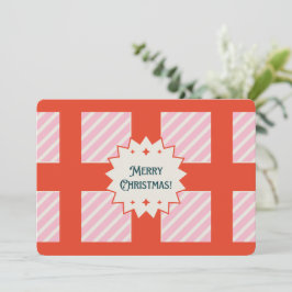 Anpassningsbar Vintage Retro God jul Hälsning Julkort