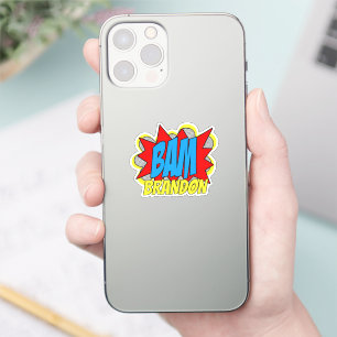 Anpassningsbar Vintage Tecknad Bok Pop Art Stil BA Klistermärken