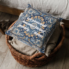 Anpassningsbar Vintage Tile Nowruz Iranian New Yea Kudde