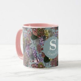 Anpassningsbar Vintage Tropical Summer Wildblommor Mugg