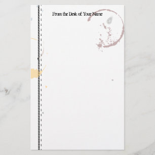 Anpassningsbar Vintage Typeart Coffeestain Station Brevpapper