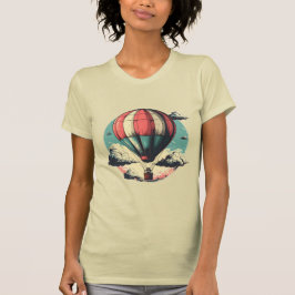 Anpassningsbar Vintage Varm Luft Ballong Handväsko T Shirt