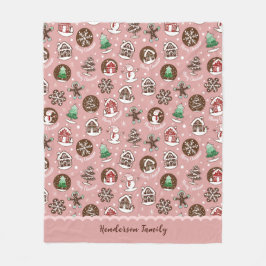 Anpassningsbar Vinter för Whimsique Cute-julsagor Fleecefilt