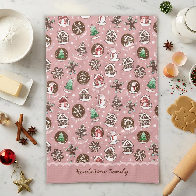 Anpassningsbar Vinter för Whimsique Cute-julsagor Kökshandduk (Skapare uppladdad)