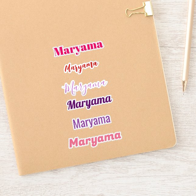 Anpassningsbar Vinylnamn Stickers Klistermärken (Anteckningsbok)