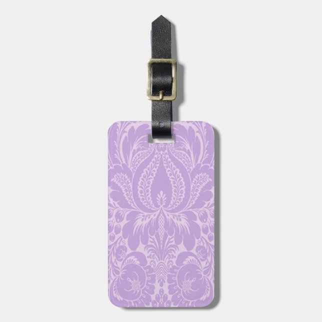 Anpassningsbar Violet Fantasy Blommigt Luggage Tag Bagagebricka (Vertikal Framsida)