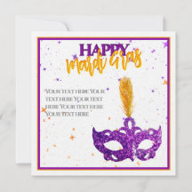Anpassningsbar Violet och Orange Sparkles Mask Mar