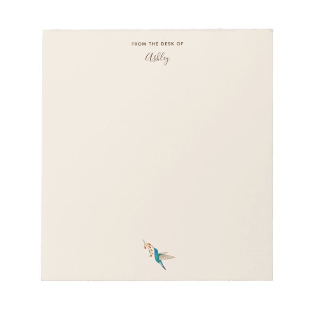 Anpassningsbar Violetear Hummingbird Anteckningsbl Anteckningsblock (Framsida)