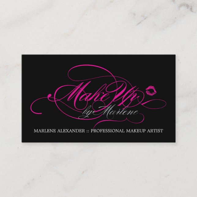 ANPASSNINGSBAR - VISITKORT FÖR MAKEUPKONSTNÄR (Framsida)
