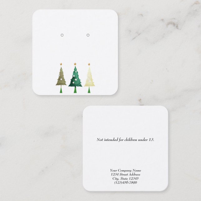 Anpassningsbar Visning för liten Julgran-avläsning (Fram/baksida)