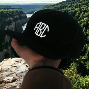 Anpassningsbar Vit broderade hatt Monogram på sva Broderad Keps