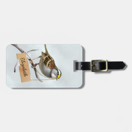 Anpassningsbar Vit halsad sparv Bagagebricka