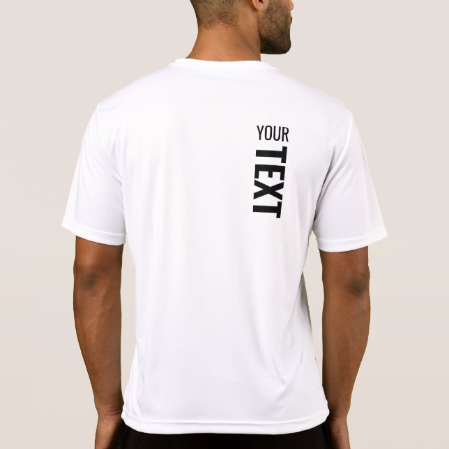 Anpassningsbar Vit idrottsmall Modern Manar Bakåt  T Shirt (Baksida)