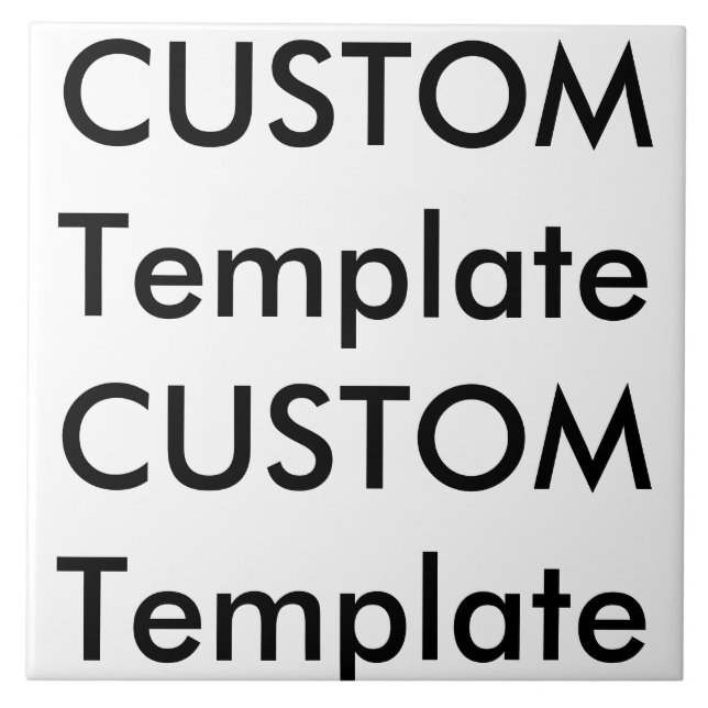 Anpassningsbar Vit keramiskt foto Tile 6 tum x 6 t Kakelplatta (Framsidan)