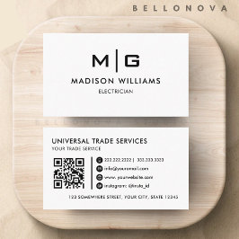 Anpassningsbar vit och svart  Professionell Visitkort