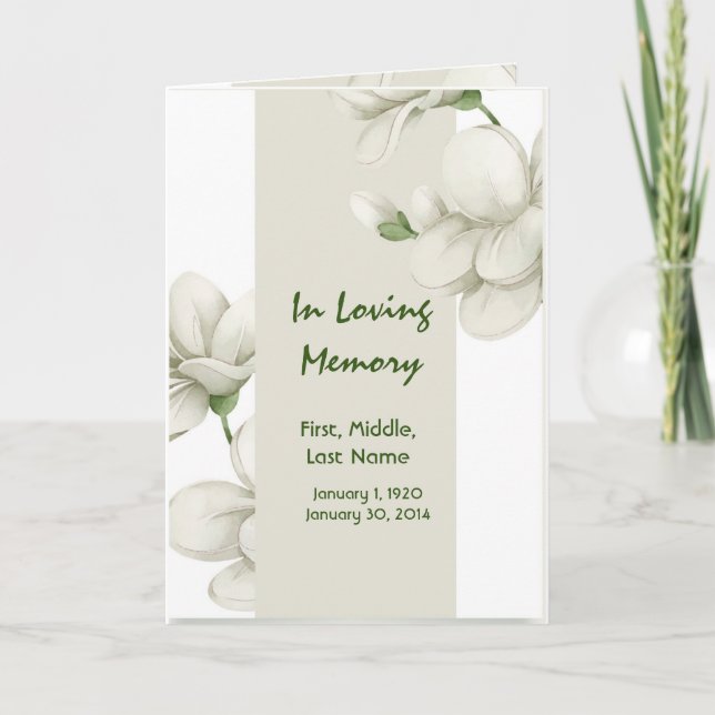 Anpassningsbar - vita blommor program (Framsida)