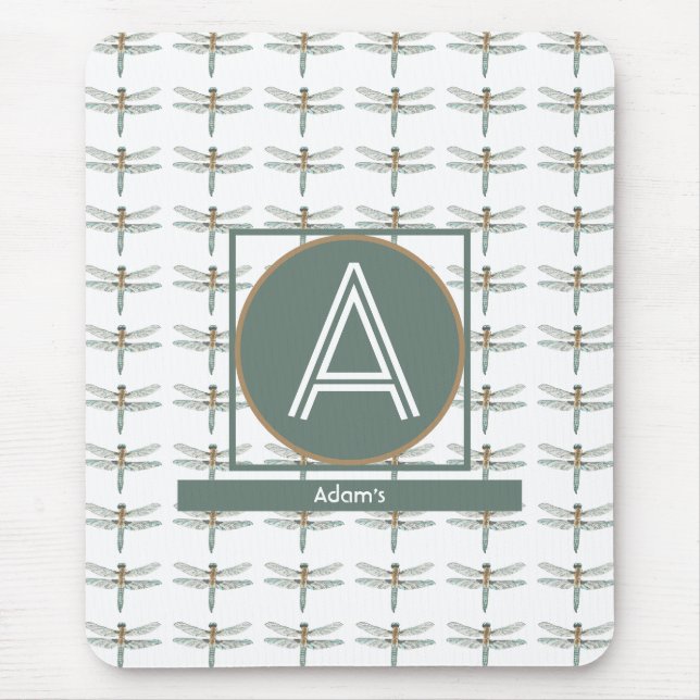 ANPASSNINGSBAR VITA TRENDIG DRAGONFLY MUSMATTA (Framsidan)