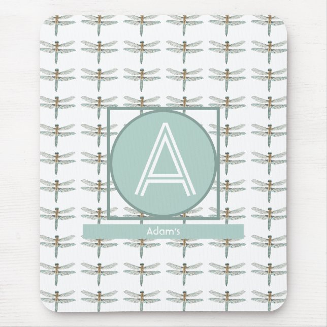 ANPASSNINGSBAR VITA TRENDIG DRAGONFLY PATTER MUSMATTA (Framsidan)