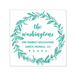 Anpassningsbar Vitaktig Returadress av kransutandn Självfärgande Stämpel