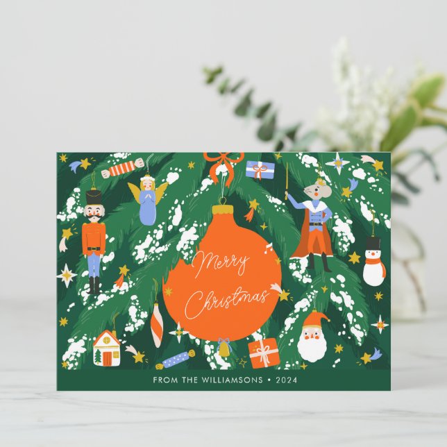 Anpassningsbar Vitsisk julklackare Festive Julkort (Stående Fram)