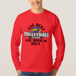 Anpassningsbar Volleyball Birtion Year Namn Number T Shirt